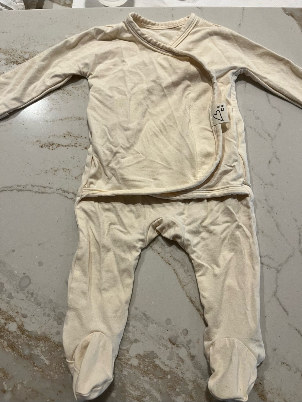 Bonsie cream footed onsie